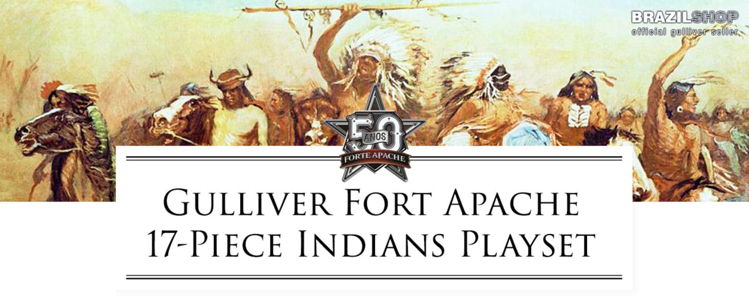 Gulliver Fort Apache Vintage Old West Indians 17-Piece Playset